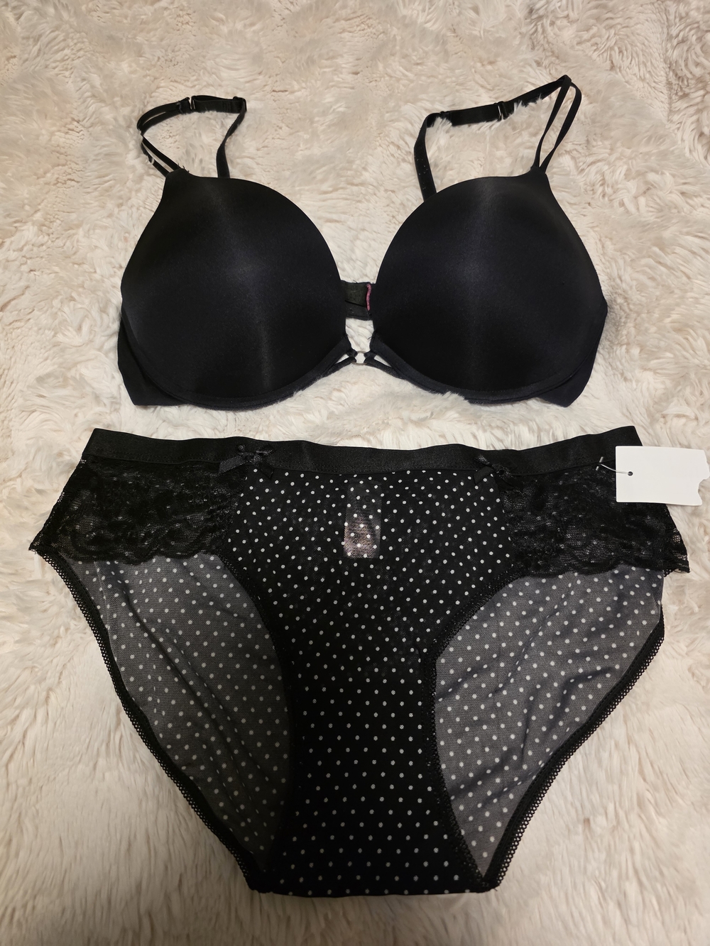 La SENZA Black Hello Sugar Bra And Undranded Panties Set